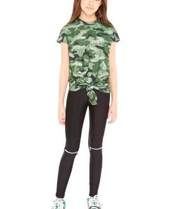 Terez Girls Chrome Knee Zip Leggings