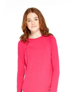 Terez Girls Hot Pink Long Sleeve Baseball