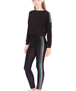 Terez Girls Metallic Elastic Leggings