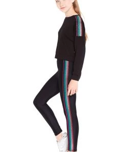 Terez Girls Metallic Elastic Leggings