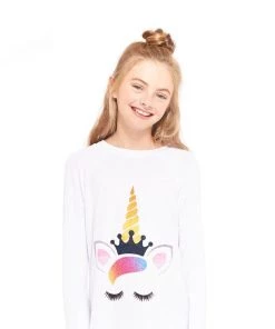 Terez Girls Queen Unicorn Baseball T-Shirt