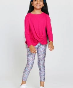 Terez Girls Classic Rainbow Glitter Leggings