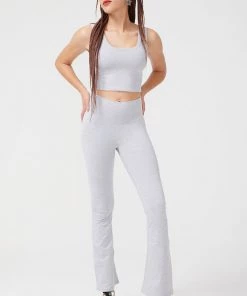Terez TLC Shop Collegiate Gray TLC Crop Top