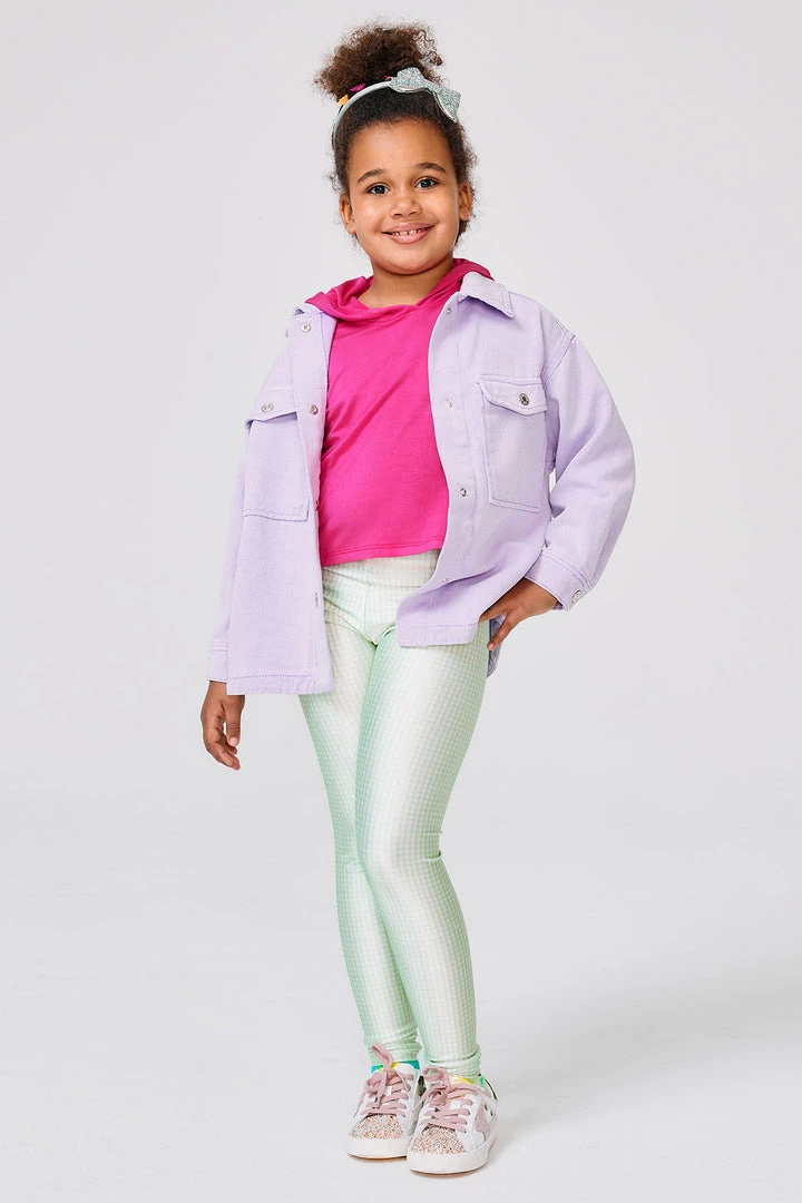 Terez New Arrivals Girls Lime Gingham Leggings 1 Terez New Arrivals Girls Lime Gingham Leggings