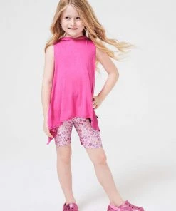 Terez Girls Mini Pastel Floral Bike Shorts