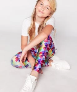 Terez Girls Checker Star Leggings