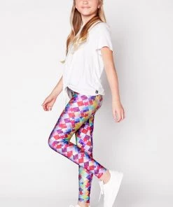 Terez Girls Checker Star Leggings