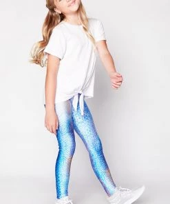Terez Girls Blue Python Leggings