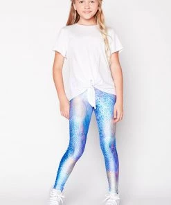 Terez Girls Blue Python Leggings