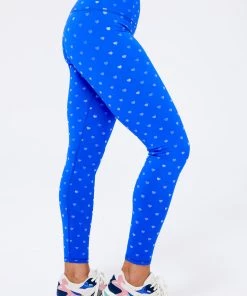Terez Cobalt Heart Foil Uplift Leggings 11 Terez Cobalt Heart Foil Uplift Leggings