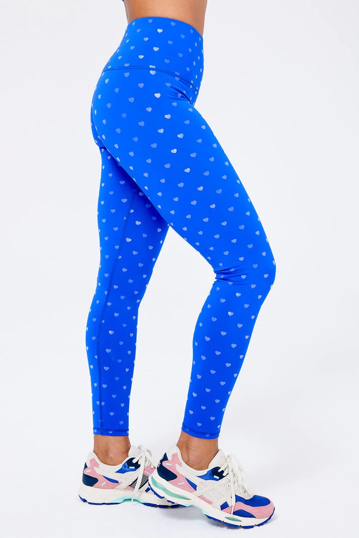 Terez Cobalt Heart Foil Uplift Leggings 4 Terez Cobalt Heart Foil Uplift Leggings