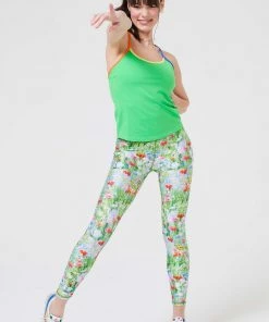 Terez Spring Green Colorblock TLC Y-Back Tank