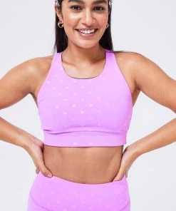Terez Orchid Heart Foil Uplift Sports Bra Bras & Tops