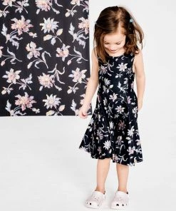 Terez X Black Iris Girls Midnight Lillies Skater Dress