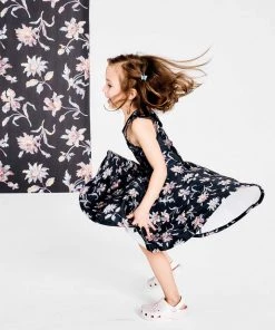 Terez X Black Iris Girls Midnight Lillies Skater Dress