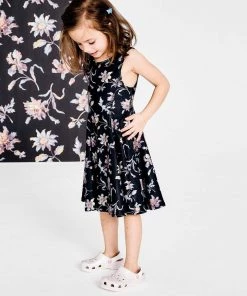 Terez X Black Iris Girls Midnight Lillies Skater Dress