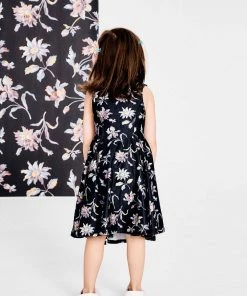 Terez X Black Iris Girls Midnight Lillies Skater Dress