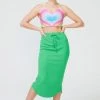 Terez New Arrivals Spring Green Rib Skirt