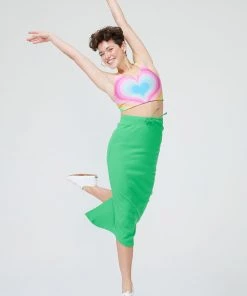 Terez New Arrivals Spring Green Rib Skirt