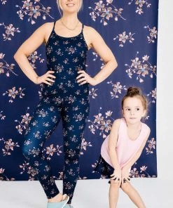 Terez X Black Iris Girls Navy Blue Blossom Skater Skirt