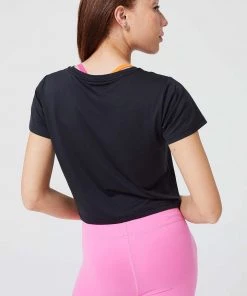 Terez Jet Black WorkIt Crop Tee New Arrivals