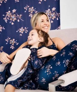 Terez X Black Iris Girls Navy Blue Blossom Sweatshirt