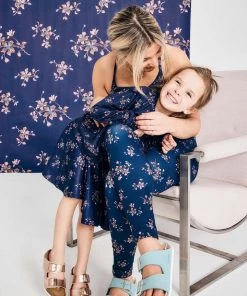 Terez X Black Iris Girls Navy Blue Blossom Sweatshirt