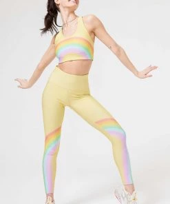 Terez New Arrivals Pastel Rainbow DuoKnit Leggings