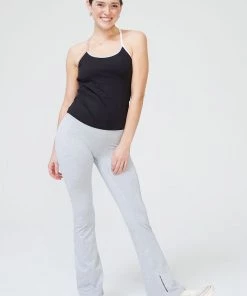 Terez Collegiate Gray TLC Flare Leggings TLC Shop
