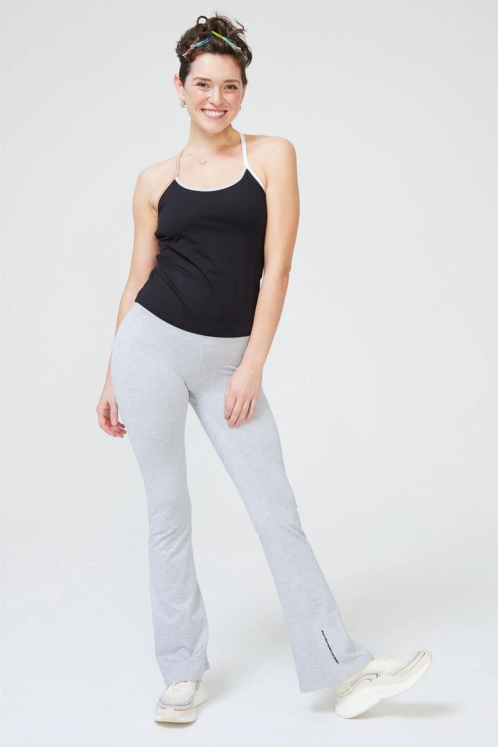 Terez Collegiate Gray TLC Flare Leggings TLC Shop 1 Terez Collegiate Gray TLC Flare Leggings TLC Shop