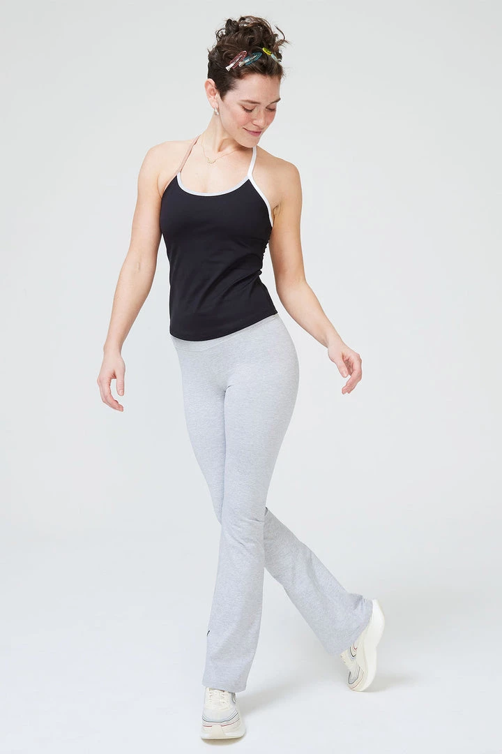 Terez Collegiate Gray TLC Flare Leggings TLC Shop 3 Terez Collegiate Gray TLC Flare Leggings TLC Shop