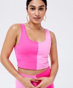 Terez Pink And Bubblegum Two Tone TLC Crop Top TLC Shop