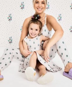 Terez X Black Iris Girls Spotted Bouquet Skater Dress