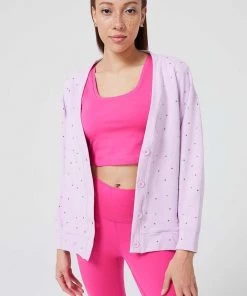 Terez New Arrivals Lilac Gems Chili Cardigan