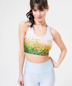 Terez New Arrivals Wildflowers Hi-Shine Sports Bra