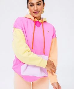 Terez Colorblock Hoodie Bras & Tops
