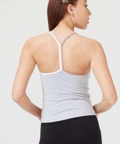 Terez Collegiate Gray Colorblock TLC Y-Back Tank