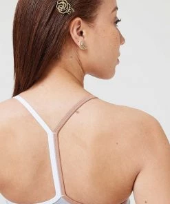 Terez Collegiate Gray Colorblock TLC Y-Back Tank