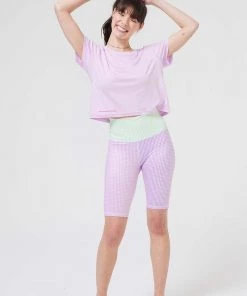 Terez New Arrivals Lilac WorkIt Crop Tee