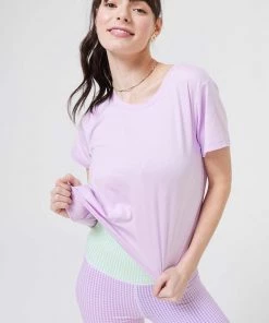 Terez New Arrivals Lilac WorkIt Crop Tee