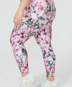Terez Pink Floral Bouquet Hi-Shine Leggings Spring Collection
