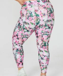 Terez Pink Floral Bouquet Hi-Shine Leggings Spring Collection