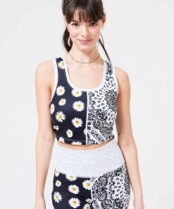Terez Patchwork TLC Crop Top