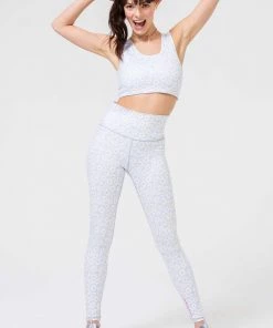 Terez New Arrivals Dusty Blue Daisy TLC Sports Bra