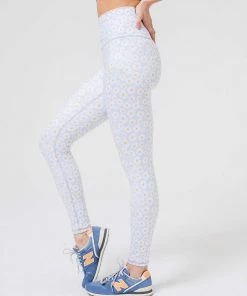 Terez Dusty Blue Daisy TLC Leggings New Arrivals