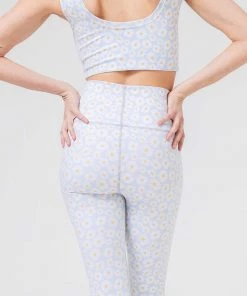 Terez New Arrivals Dusty Blue Daisy TLC Sports Bra