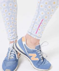 Terez Dusty Blue Daisy TLC Leggings New Arrivals