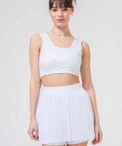 Terez New Arrivals Dusty Blue Daisy TLC Sports Bra