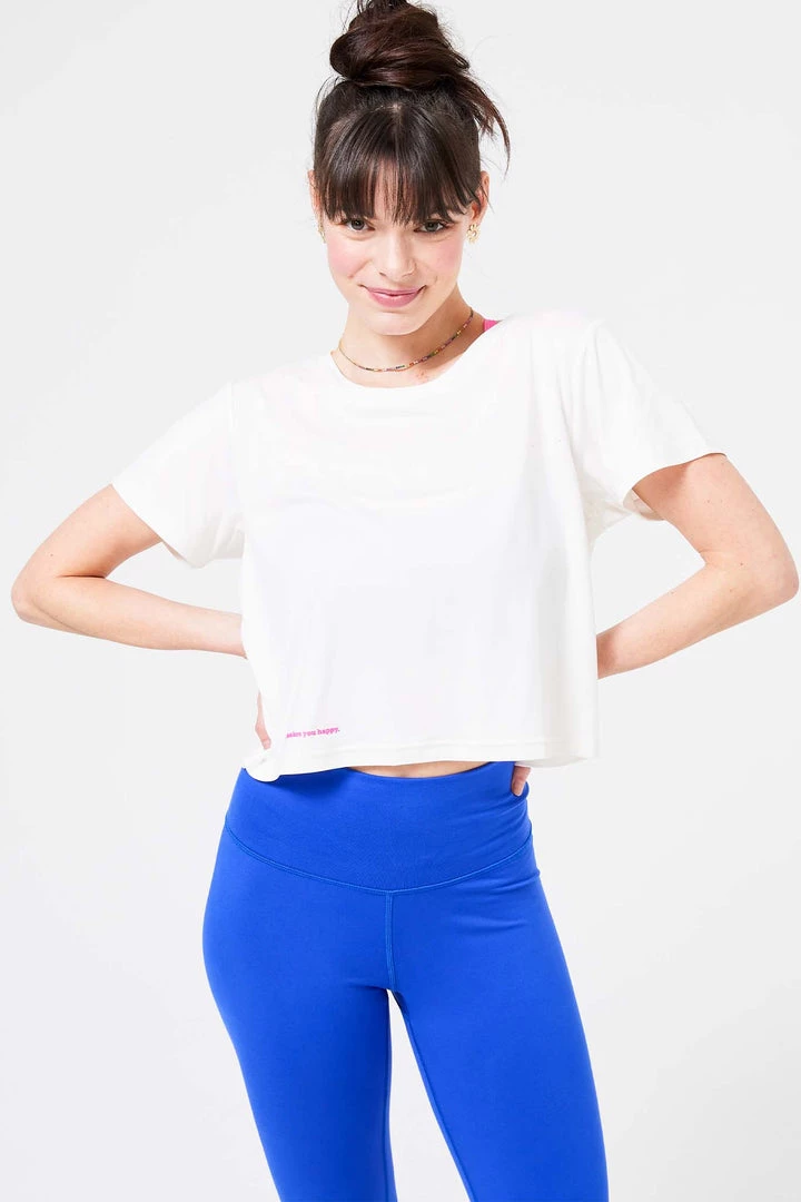 Terez Sugar Sizzle WorkIt Crop Tee 1 Terez Sugar Sizzle WorkIt Crop Tee
