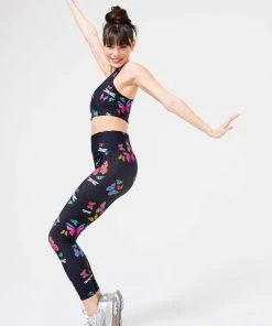 Terez Neon Butterflies DuoKnit 7/8 Leggings New Arrivals